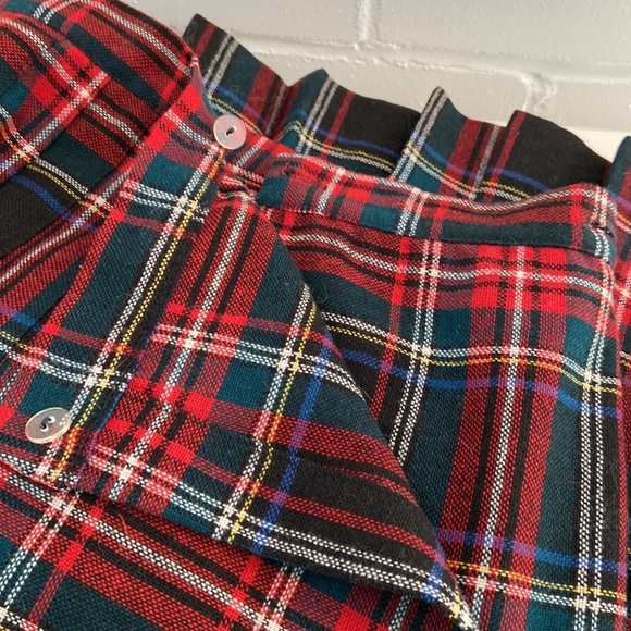 Traditional Classic Christmas Holiday Plaid Pleated Kilt Skirt With Pin - Picture 6 of 9